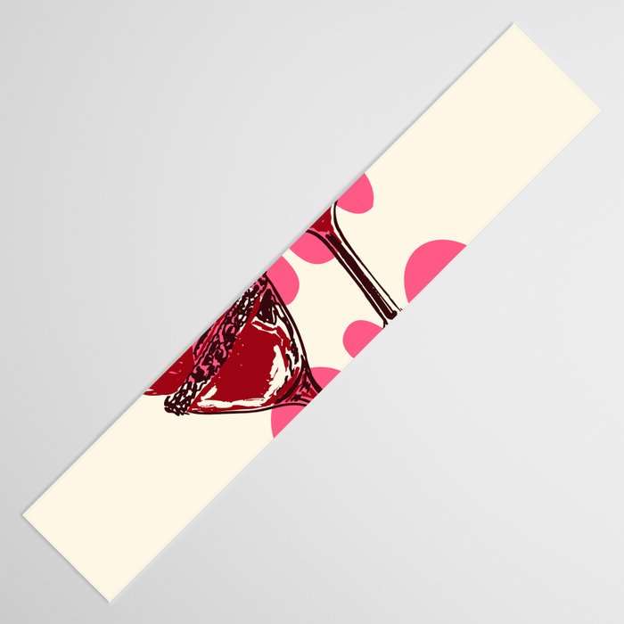 Cin Cin Heart Cocktail Illustration Table Runner Gallery Image 3