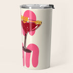 Cin Cin Heart Cocktail Illustration Travel Mug Gallery Image 2
