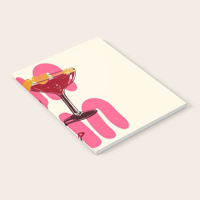 Cin Cin Heart Cocktail Illustration Notebook Gallery Image 1
