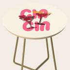 Cin Cin Heart Cocktail Illustration Side Table Gallery Image 2