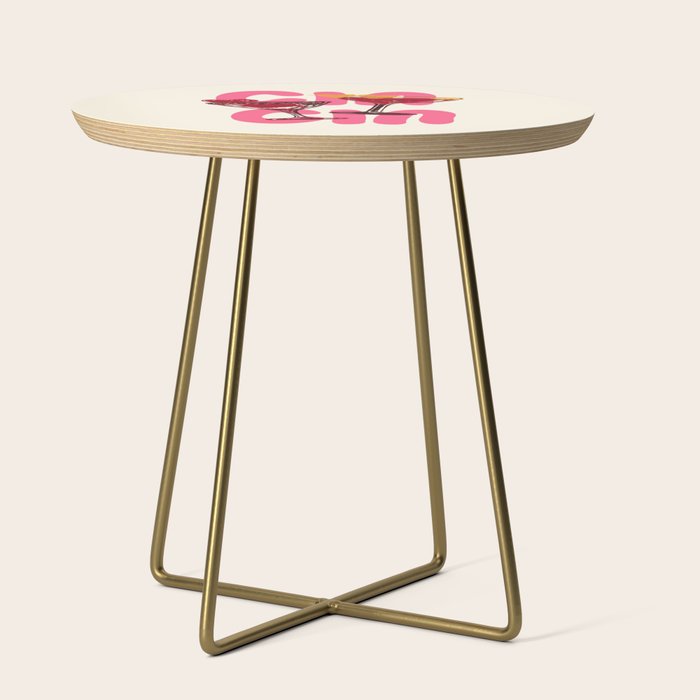 Cin Cin Heart Cocktail Illustration Side Table Gallery Image 1