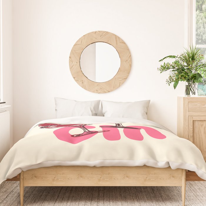Cin Cin Heart Cocktail Illustration Duvet Cover Gallery Image 3