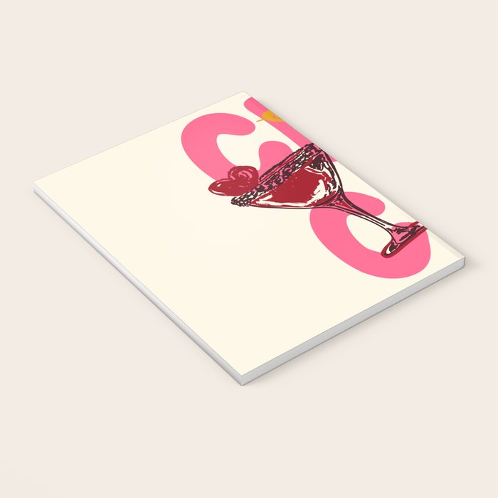 Cin Cin Heart Cocktail Illustration Notebook Gallery Image 3