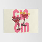 Cin Cin Heart Cocktail Illustration Rug Gallery Image 2