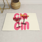 Cin Cin Heart Cocktail Illustration Rug Gallery Image 1