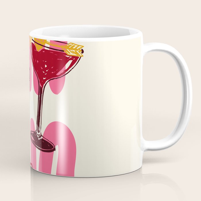 Cin Cin Heart Cocktail Illustration Coffee Mug Gallery Image 1