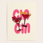 Cin Cin Heart Cocktail Illustration Poster Gallery Image 4