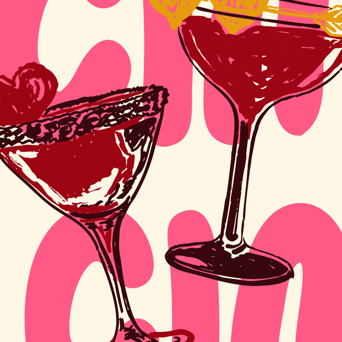 Cin Cin Heart Cocktail Illustration Coffee Mug Gallery Image 2
