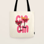 Cin Cin Heart Cocktail Illustration Tote Bag Gallery Image 1