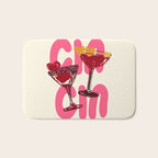 Cin Cin Heart Cocktail Illustration Bath Mat Gallery Image 1