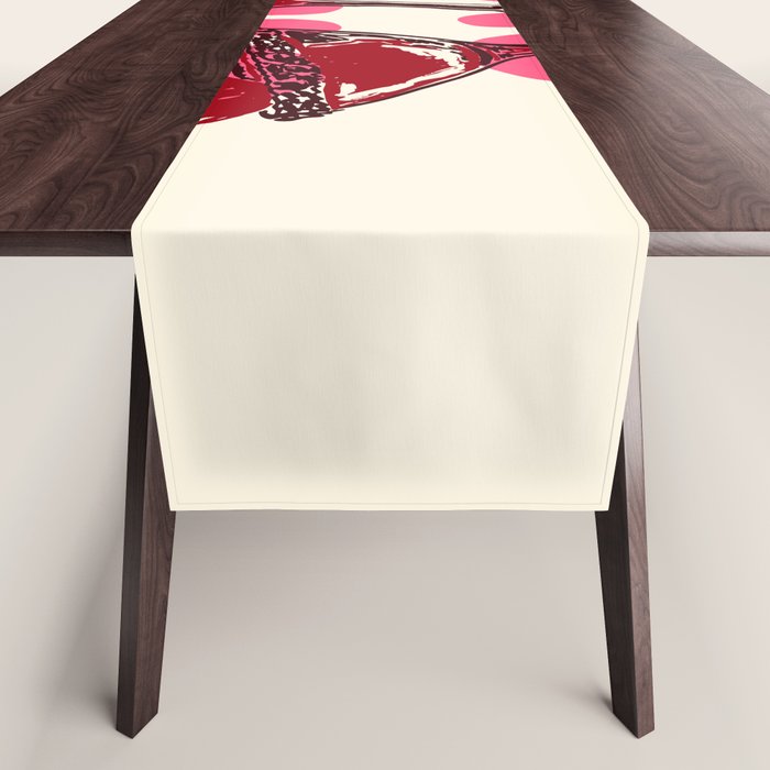 Cin Cin Heart Cocktail Illustration Table Runner Gallery Image 1