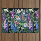 Cats Flower Garden Outdoor Rug Gallery Image 1