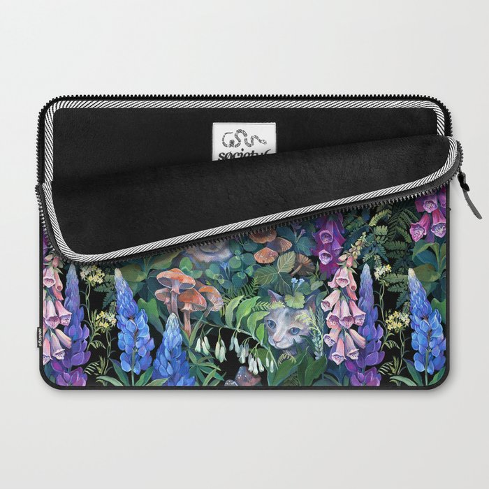 Cats Flower Garden Laptop Sleeve Gallery Image 2