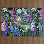 Cats Flower Garden Outdoor Rug Gallery Image 4