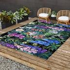 Cats Flower Garden Outdoor Rug Gallery Image 2