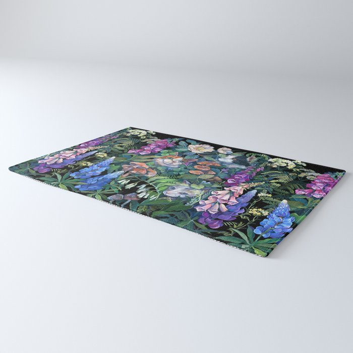 Cats Flower Garden Rug Gallery Image 3