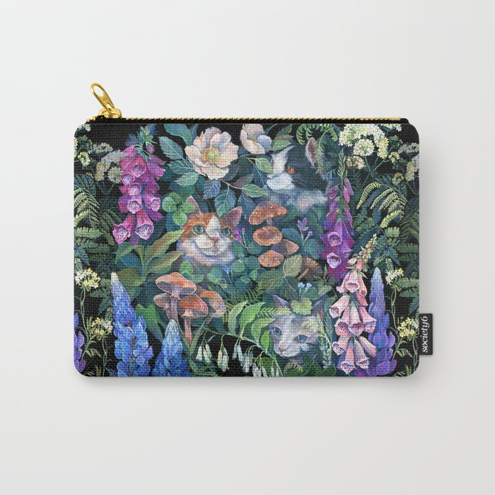 Cats Flower Garden Carry All Pouch Gallery Image 1