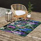 Cats Flower Garden Outdoor Rug Gallery Image 2