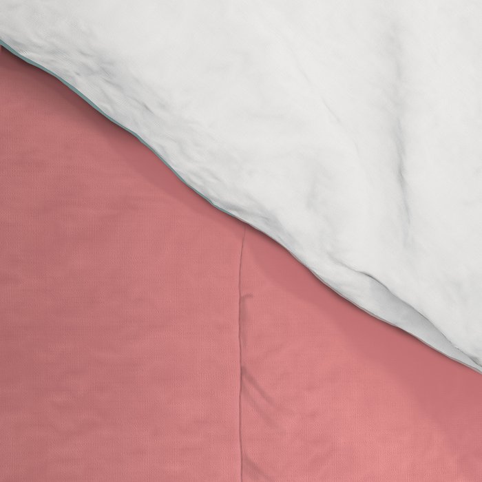 Retro Liquid Swirl Abstract Pattern Blush Pink Mustard Aqua Comforter Gallery Image 4