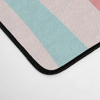 Retro Liquid Swirl Abstract Pattern Blush Pink Mustard Aqua Desk Mat Gallery Image 4