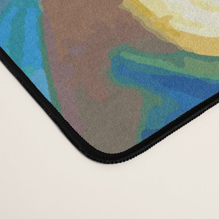 Many Abstract Flowers in a Gold Vase Desk Mat Gallery Image 4