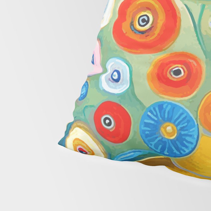 Many Abstract Flowers in a Gold Vase Pillow Sham Gallery Image 4