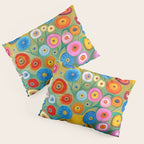 Many Abstract Flowers in a Gold Vase Pillow Sham Gallery Image 3
