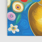 Many Abstract Flowers in a Gold Vase Poster Gallery Image 3