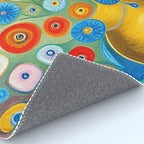 Many Abstract Flowers in a Gold Vase Rug Gallery Image 4