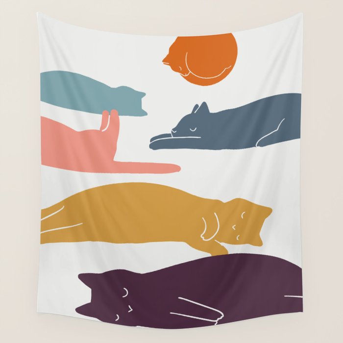 Cat Landscape 11 Wall Tapestry Gallery Image 4