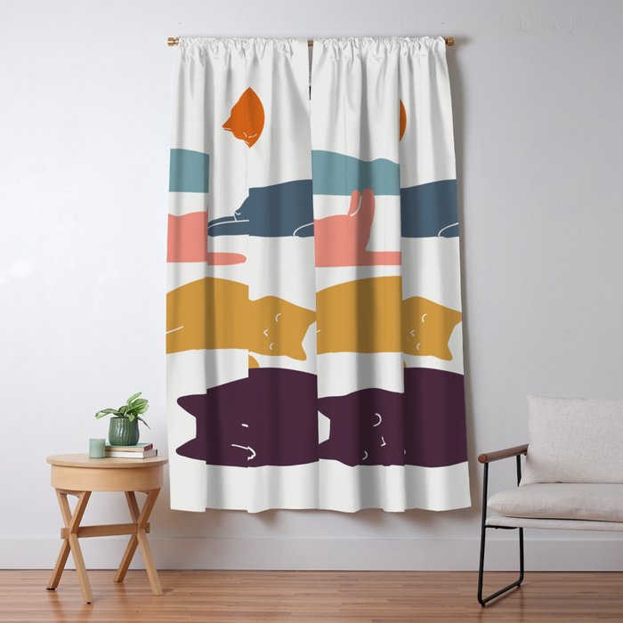 Cat Landscape 11 Window Curtain Gallery Image 5