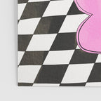 Pink Wavy Vase with Checkerboard Pattern Poster Gallery Image 3
