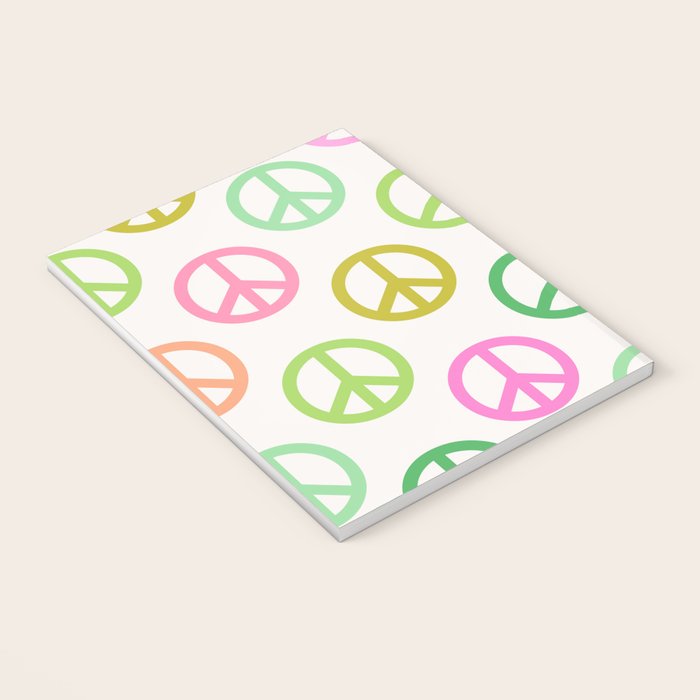 Peace Symbol - Pink & Green Notebook Gallery Image 3