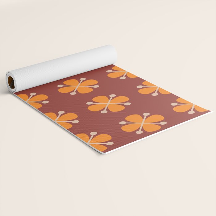 Retro Floral Burst Yoga Mat Gallery Image 2