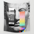 Sculpture of a Man With Shifting Patterns 1 Wall Tapestry Gallery Image 4