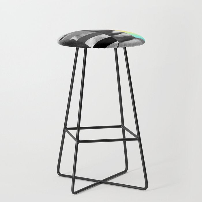 Sculpture of a Man With Shifting Patterns 1 Stool Gallery Image 1
