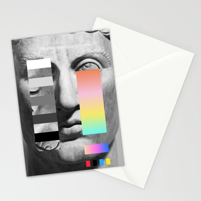 Sculpture of a Man With Shifting Patterns 1 Stationery Card Gallery Image 2