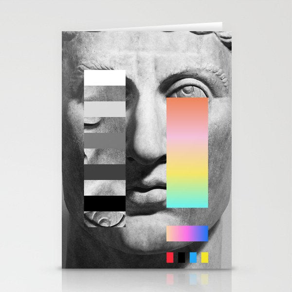 Sculpture of a Man With Shifting Patterns 1 Stationery Card Gallery Image 2