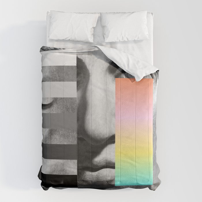 Sculpture of a Man With Shifting Patterns 1 Comforter Gallery Image 6