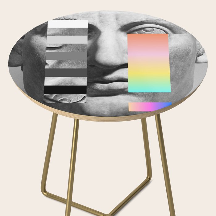 Sculpture of a Man With Shifting Patterns 1 Side Table Gallery Image 2