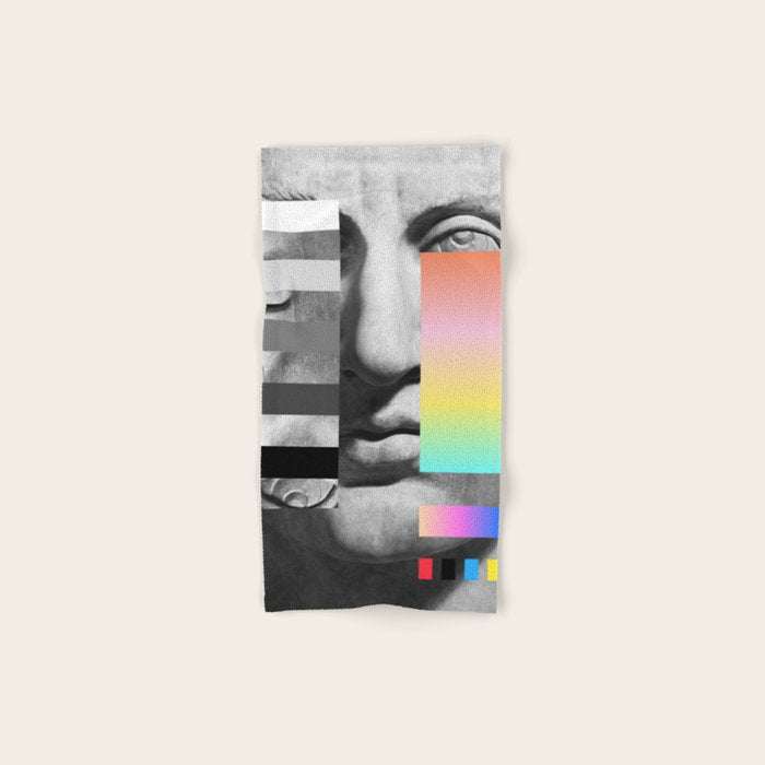 Sculpture of a Man With Shifting Patterns 1 Bath Towel Gallery Image 1