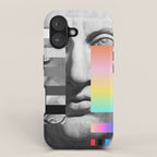 Sculpture of a Man With Shifting Patterns 1 iPhone Case Gallery Image 1