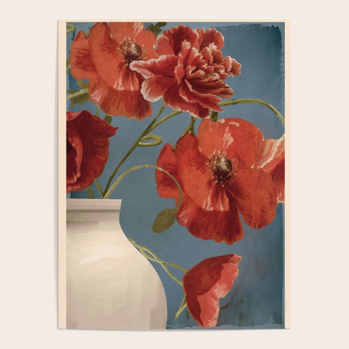 Poppies in Vase 1 Poster Gallery Image 4
