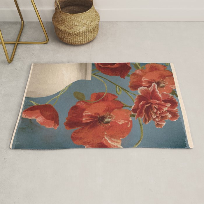 Poppies in Vase 1 Rug Gallery Image 1