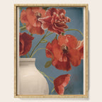 Poppies in Vase 1 Serving Tray Gallery Image 1