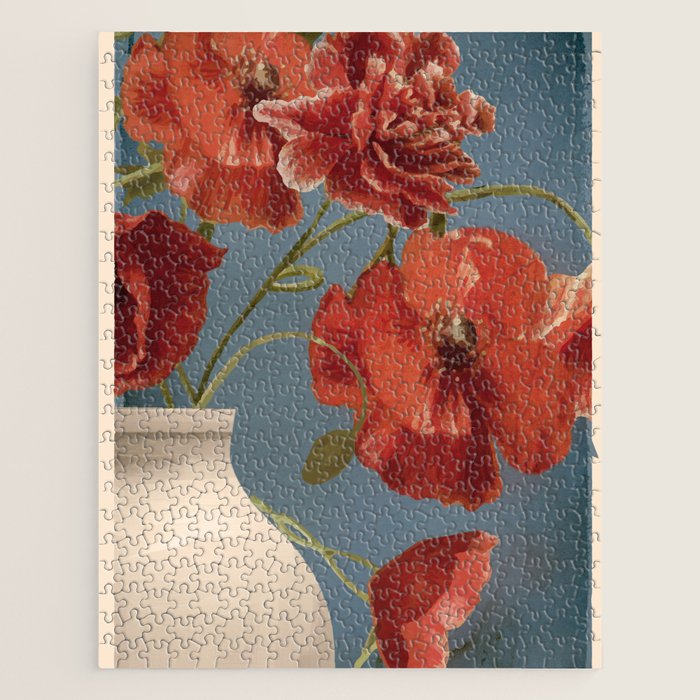 Poppies in Vase 1 Jigsaw Puzzle Gallery Image 1