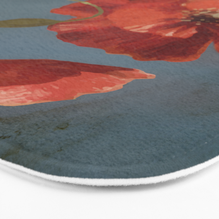 Poppies in Vase 1 Bath Mat Gallery Image 3