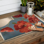 Poppies in Vase 1 Outdoor Rug Gallery Image 2