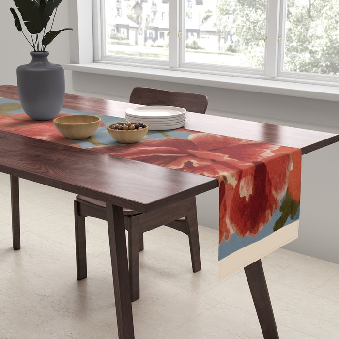 Poppies in Vase 1 Table Runner Gallery Image 2
