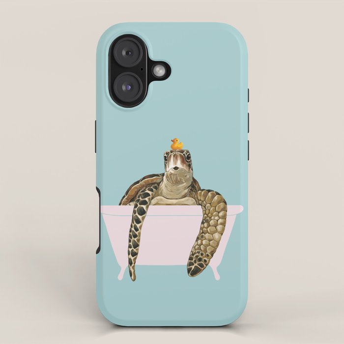 Sea Turtle in Bathtub iPhone Case Gallery Image 1